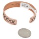 Handmade Certified Authentic Navajo .925 Sterling Silver and Pure Copper Native American Bracelet 12809-7