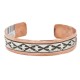 Handmade Certified Authentic Navajo .925 Sterling Silver and Pure Copper Native American Bracelet 12809-7 Handmade Certified Authentic Navajo .925 Sterling Silver and Pure Copper Native American Bracelet 12809-7