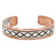 Handmade Navajo Pure .925 Sterling Silver Copper Bracelet 12809-4 Handmade Navajo Pure .925 Sterling Silver Copper Bracelet 12809-4