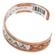 Handmade Certified Authentic Roanhorse Navajo Pure .925 Sterling Silver and Copper Native American Bracelet 12770