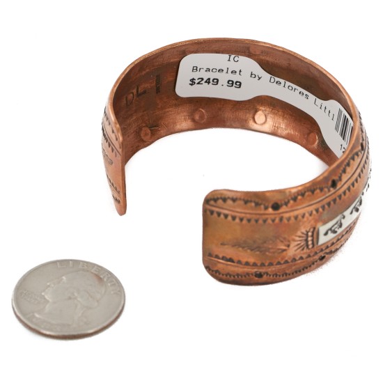 Handmade Horse Certified Authentic Navajo Pure .925 Sterling Silver and Copper Native American Bracelet 12843-2 Handmade Horse Certified Authentic Navajo Pure .925 Sterling Silver and Copper Native American Bracelet 12843-2
