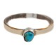 12kt Gold Filled 925 Sterling Silver Certified Authentic Handmade Navajo Natural Turquoise Native American Ring  12513-1
