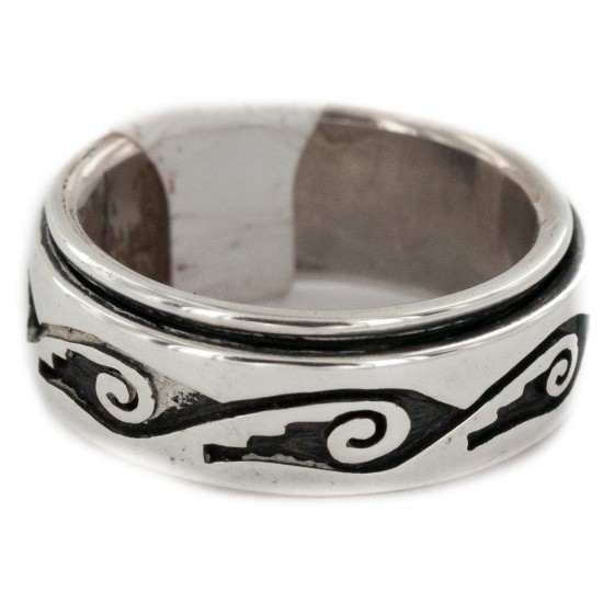 925 Sterling Silver Handmade Certified Authentic Hopi Native American Spinning Ring  16566 All Products NB151106001202 16566 (by LomaSiiva)