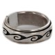 925 Sterling Silver Handmade Certified Authentic Hopi Spinning Native American Ring  16572