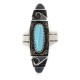925 Sterling Silver Handmade Certified Authentic Navajo Natural Turquoise Native American Ring  12646-00
