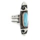 925 Sterling Silver Handmade Certified Authentic Navajo Natural Turquoise Native American Ring  12646-00