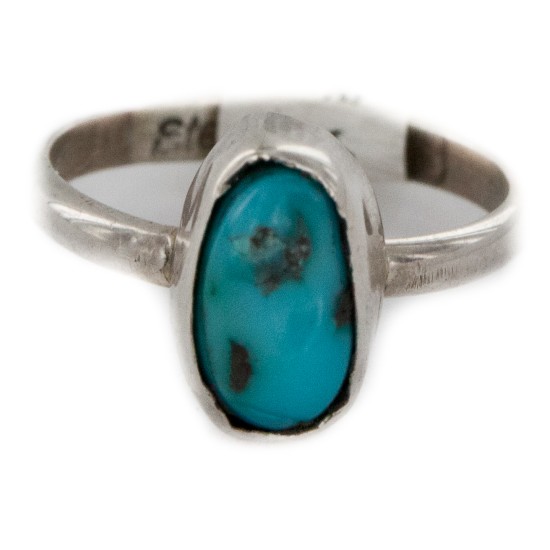 925 Sterling Silver Handmade Certified Authentic Navajo Natural Turquoise Native American Ring 16803-0 925 Sterling Silver Handmade Certified Authentic Navajo Natural Turquoise Native American Ring 16803-0