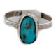 925 Sterling Silver Handmade Certified Authentic Navajo Natural Turquoise Native American Ring  16803-0