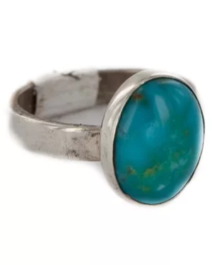 925 Sterling Silver Handmade Certified Authentic Navajo Natural Turquoise Native American Ring 16803-00 925 Sterling Silver Handmade Certified Authentic Navajo Natural Turquoise Native American Ring 16803-00