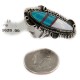 925 Sterling Silver Handmade Certified Authentic Signed Navajo Natural Turquoise Coral and Mother of Pearl Native American Ring  1650