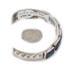 Handmade Certified Authentic Navajo .925 Sterling Silver Natural Lapis Native American Bracelet 12548