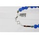 Certified Authentic Navajo .925 Sterling Silver Natural Turquoise and Blue Agate Native American Bracelet 370992826309