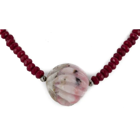 .925 Sterling Silver Certified Authentic Navajo Natural Ruby Opalite Sapphire Jade Hematite Native American Necklace 15768 .925 Sterling Silver Certified Authentic Navajo Natural Ruby Opalite Sapphire Jade Hematite Native American Necklace 15768