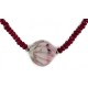 .925 Sterling Silver Certified Authentic Navajo Natural Ruby Opalite Sapphire Jade Hematite Native American Necklace  15768