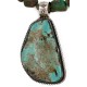 .925 Sterling Silver Handmade Certified Authentic Navajo Natural Turquoise Native American Necklace  15028-15786