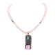 Certified Authentic 12kt Gold Filled and .925 Sterling Silver Handmade Natural Turquoise Charoite Lapis Pink Quartz Native American Necklace 24335-16028-23