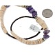 Navajo Certified Authentic .925 Sterling Silver Natural Graduated Melon Shell Amethyst Native American Necklace 25275