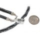 Twisted 3 Strand Certified Authentic Navajo .925 Sterling Silver Natural Hematite Native American Necklace 16053