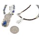 Vintage Style Buffalo Nickel .925 Sterling Silver Handmade Certified Authentic Navajo Natural Turquoise Lapis Native American Necklace 16024-15974-4