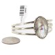 Handmade Certified Authentic Navajo Nickel Mother of Pearl Native American Bracelet 12800-0