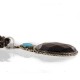 Certified Authentic .925 Sterling Silver Handmade Natural Turquoise Tigers Eye Smokey Quartz Native American Necklace 12565-16028-17