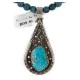 .925 Sterling Silver Handmade Certified Authentic Navajo Natural Turquoise Blue Quartz Native American Necklace 15042-15965 .925 Sterling Silver Handmade Certified Authentic Navajo Natural Turquoise Blue Quartz Native American Necklace 15042-15965