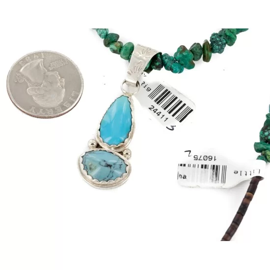 .925 Sterling Silver Handmade Certified Authentic Navajo Natural Turquoise Coral Native American Necklace 24411-3-16075-2 .925 Sterling Silver Handmade Certified Authentic Navajo Natural Turquoise Coral Native American Necklace 24411-3-16075-2