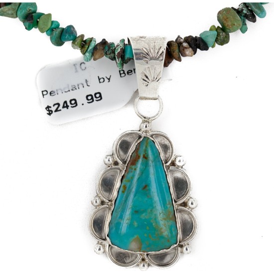 .925 Sterling Silver Handmade Certified Authentic Navajo Natural Turquoise Coral Native American Necklace 24415-5-14820 .925 Sterling Silver Handmade Certified Authentic Navajo Natural Turquoise Coral Native American Necklace 24415-5-14820