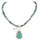 .925 Sterling Silver Handmade Certified Authentic Navajo Natural Turquoise Coral Native American Necklace 24415-5-14820 .925 Sterling Silver Handmade Certified Authentic Navajo Natural Turquoise Coral Native American Necklace 24415-5-14820