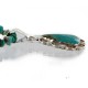 .925 Sterling Silver Handmade Certified Authentic Navajo Natural Turquoise Coral Native American Necklace 24415-5-14820