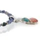 .925 Sterling Silver Handmade Certified Authentic Navajo Natural Turquoise Spiny Oyster Lapis Native American Necklace 24411-2-16047-2