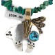 Certified Authentic 12kt Gold Filled and .925 Sterling Silver Bear Handmade Natural Turquoise Native American Necklace 24325-5-16075-5