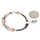 Certified Authentic Navajo Natural Turquoise Agate Heishi Adjustable Wrap Native American Bracelet 12732-101