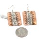 Handmade Certified Authentic Bear Navajo Handstamped Pure .925 Sterling Silver Copper Dangle Native American Earrings 27171-2