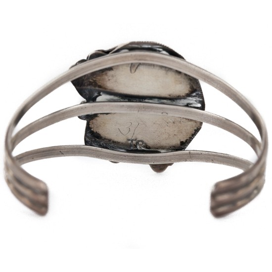 Handmade Certified Authentic Signed Navajo .925 Sterling Silver Natural Turquoise and Coral Native American Bracelet 12616 Handmade Certified Authentic Signed Navajo .925 Sterling Silver Natural Turquoise and Coral Native American Bracelet 12616