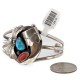 Handmade Certified Authentic Signed Navajo .925 Sterling Silver Natural Turquoise and Coral Native American Bracelet 12616 Handmade Certified Authentic Signed Navajo .925 Sterling Silver Natural Turquoise and Coral Native American Bracelet 12616