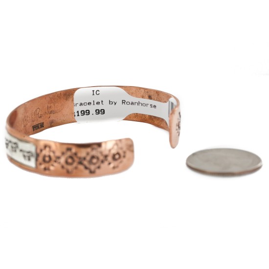 Handmade Horse Navajo Pure .925 Sterling Silver Copper Bracelet NB151113023617 Handmade Horse Navajo Pure .925 Sterling Silver Copper Bracelet NB151113023617