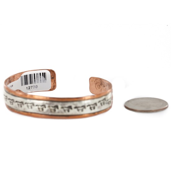 Handmade Horse Navajo Pure .925 Sterling Silver Copper Bracelet NB151113023617 Handmade Horse Navajo Pure .925 Sterling Silver Copper Bracelet NB151113023617