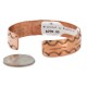 Handmade Rain Certified Authentic Roanhorse Navajo Pure .925 Sterling Silver Copper Native American Bracelet 12762-3
