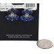 Handmade Certified Authentic Petit Point Zuni .925 Sterling Silver Natural Turquoise and Lapis Stud Native American Earrings 15823