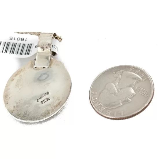 Handmade Certified Authentic Navajo .925 Sterling Silver Coral Native American Necklace 18015 Handmade Certified Authentic Navajo .925 Sterling Silver Coral Native American Necklace 18015