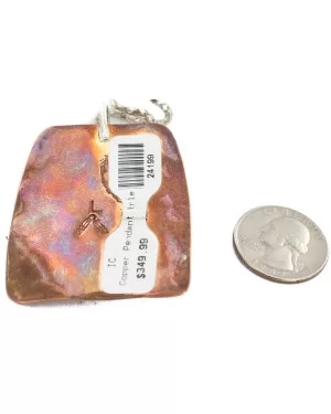 .925 Pure Copper Handmade Certified Authentic NavajoNative American Necklace 24199 .925 Pure Copper Handmade Certified Authentic NavajoNative American Necklace 24199