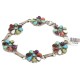 Handmade Certified Authentic Zuni .925 Sterling Silver Petit Point Natural Multicolor Native American Bracelet 12668 Handmade Certified Authentic Zuni .925 Sterling Silver Petit Point Natural Multicolor Native American Bracelet 12668