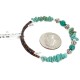 Certified Authentic Navajo Natural Turquoise Heishi Adjustable Wrap Native American Bracelet 12882
