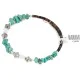 Navajo Natural Turquoise Opalite Heishi Adjustable Wrap Bracelet NB151115000204