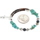 Certified Authentic Navajo Natural Turquoise Lapis Heishi Adjustable Wrap Native American Bracelet  12881