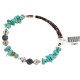 Certified Authentic Navajo Natural Turquoise Lapis Heishi Adjustable Wrap Native American Bracelet  12881