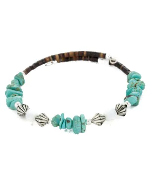 Navajo Natural Turquoise Opalite Heishi Adjustable Wrap Bracelet NB151115000204 Navajo Natural Turquoise Opalite Heishi Adjustable Wrap Bracelet NB151115000204