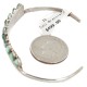 Handmade Certified Authentic Zuni .925 Sterling Silver Petit Point Natural Turquoise Native American Bracelet 12667-00