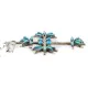 Handmade Cross Certified Authentic Zuni .925 Sterling Silver Petit Point Turquoise Quartz Native American Necklace  24367-16076-101